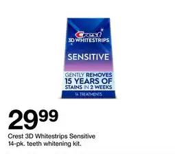 Target Crest 3D Whitestrips Sensitive 14-pk. teeth whitening kit offer