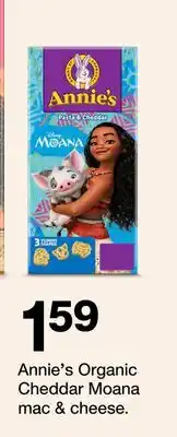 Target Annie's Organic Cheddar Moana mac & cheese offer