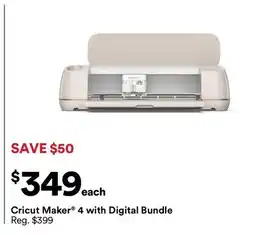 Michaels Cricut Maker 4 with Digital Bundle offer