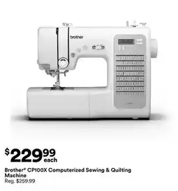 Michaels Brother CP100X Computerized Sewing & Quilting Machine offer