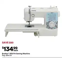Michaels Brother XR3774 Sewing Machine offer