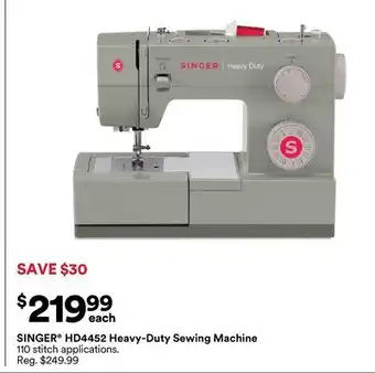 Michaels SINGER HD4452 Heavy-Duty Sewing Machine offer