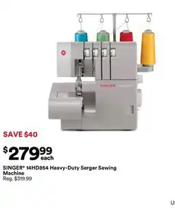 Michaels SINGER 14HD854 Heavy-Duty Serger Sewing Machine offer