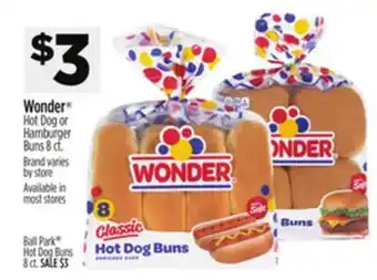 Dollar General Wonder Hot Dog or Hamburger Buns offer