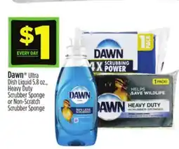 Dollar General Dawn Ultra Dish Liquid, Heavy Duty Scrubber Sponge or Non-Scratch Scrubber Sponge offer