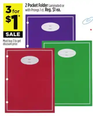 Dollar General 2 Pocket Folder offer