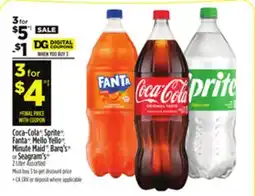 Dollar General Coca-Cola , Sprite , Fanta , Mello Yello , Minute Maid , Barq's or Seagram's offer