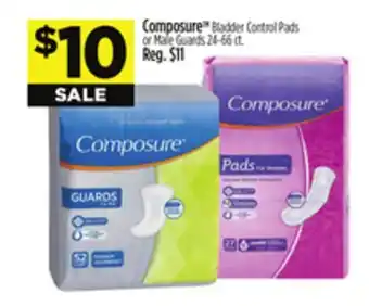 Dollar General Composure Bladder Control Pads or Male Guards offer