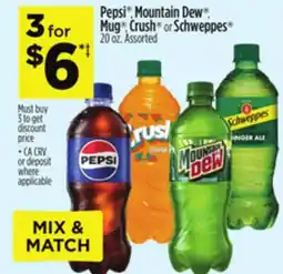 Dollar General Pepsi , Mountain Dew , Mug , Crush or Schweppes offer
