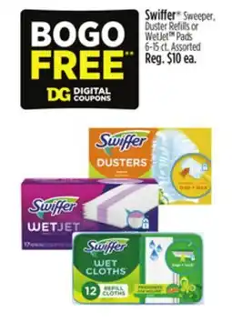 Dollar General Swiffer Sweeper, Duster Refills or WetJet Pads offer
