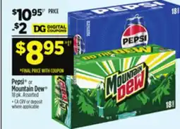Dollar General Pepsi or Mountain Dew offer