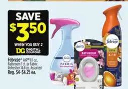 Dollar General Febreze AIR , Bathroom or Fabric Refresher offer
