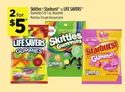 Dollar General Skittles Starburst or LIFE SAVERS Gummies offer