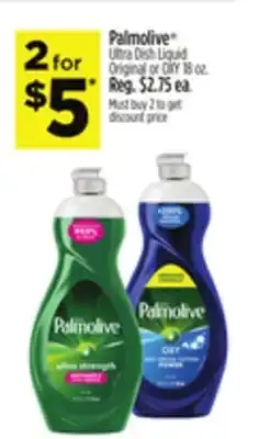 Dollar General Palmolive Ultra Dish Liquid Original or OXY offer