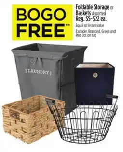 Dollar General Foldable Storage or Baskets offer