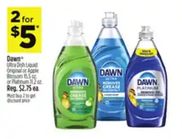 Dollar General Dawn Ultra Dish Liquid Original or Apple Blossom or Platinum offer