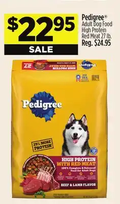 Dollar General Pedigree Adult Dog Food High Protein Red Meat offer