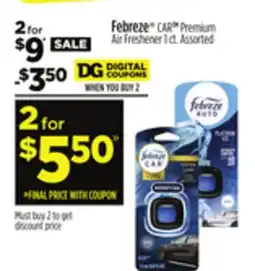 Dollar General Febreze CAR Premium Air Freshener offer