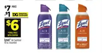 Dollar General Lysol Air Sanitizer offer