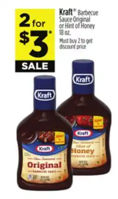 Dollar General Kraft Barbecue Sauce Original or Hint of Honey offer