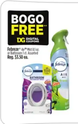 Dollar General Febreze Air Mist or Bathrooms offer