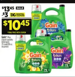 Dollar General Gain Plus Liquid Laundry Detergent offer