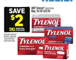 Dollar General ANY Tylenol Adult Item offer