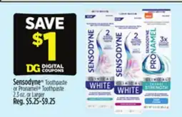Dollar General Sensodyne Toothpaste or Pronamel Toothpaste offer