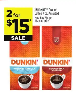 Dollar General Dunkin Ground Coffee offer