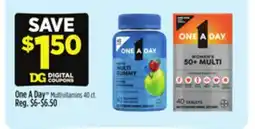 Dollar General One A Day Multivitamins offer