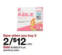 Target BUBBL'R 6-pk. sparkling water offer