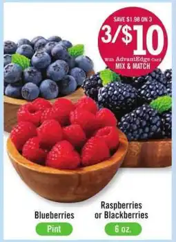 Price Chopper Raspberries or Blackberries offer