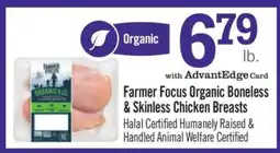 Price Chopper Farmer Focus Organic Boneless Skinless Chicken Breasts offer