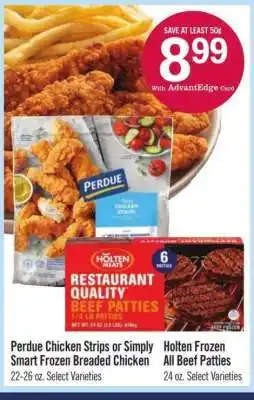 Price Chopper Perdue Chicken Strips or Simply Smart Frozen Breaded Chicken offer