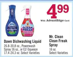 Price Chopper Mr. Clean Clean Freak Spray offer