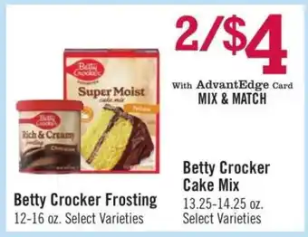 Price Chopper Betty Crocker Cake Mix offer