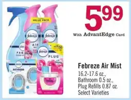 Price Chopper Febreze Air Mist offer
