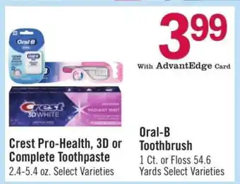 Price Chopper Oral-B Toothbrush offer