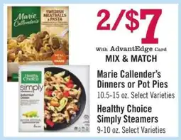 Price Chopper Marie Callender's Dinners or Pot Pies offer