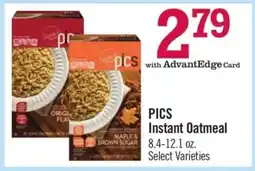 Price Chopper PICS Instant Oatmeal offer
