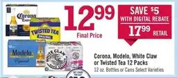 Price Chopper Corona, Modelo, White Claw or Twisted Tea 12 Packs offer