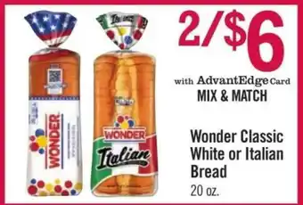 Price Chopper Wonder Classic White or Italian Bread offer