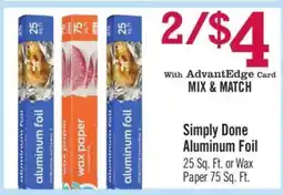 Price Chopper Simply Done Aluminum Foil offer