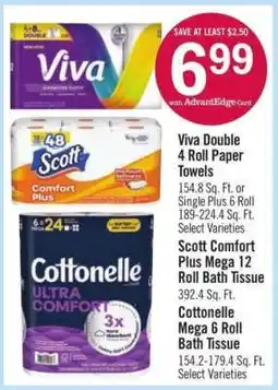 Price Chopper Viva Double 4 Roll Paper Towels offer
