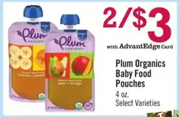 Price Chopper Plum Organics Baby Food Pouches offer