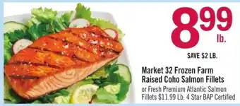 Price Chopper Market 32 Frozen Farm Raised Coho Salmon Fillets offer