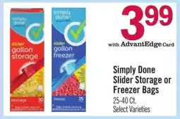 Price Chopper Simply Done Slider Storage or Freezer Bags offer
