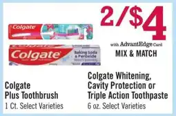 Price Chopper Colgate Whitening, Cavity Protection or Triple Action Toothpaste offer