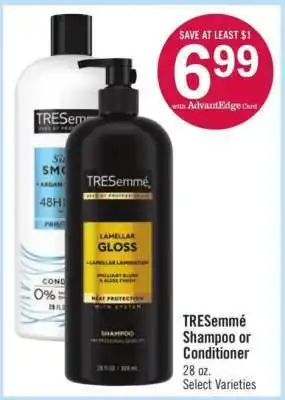 Price Chopper Tresemme Shampoo or Conditioner offer