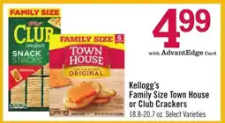 Price Chopper Kellogg’s Family Size Town House or Club Crackers offer
